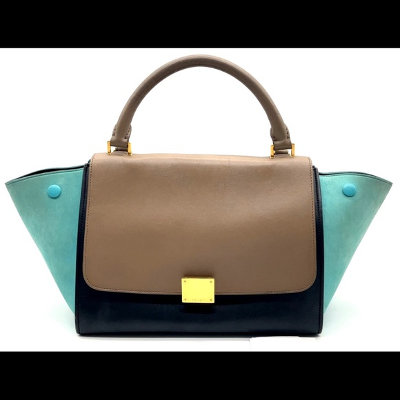Celine Handbags - Celine Tricolor Trapeze Bag